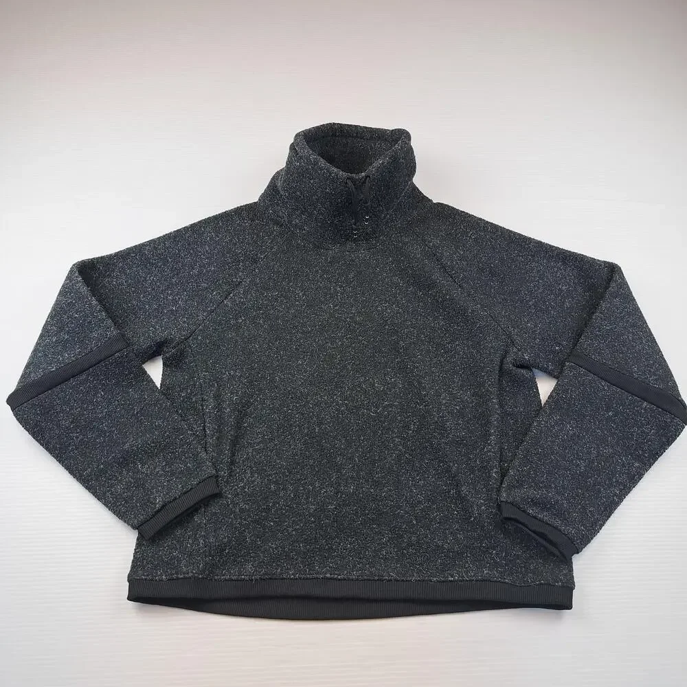 Nike Sweatshirt Womens Small Gray 1/4 Zip Fleece Mock Neck Pullover Athletic Top